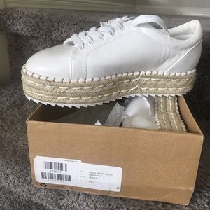 ASOS white jenga trainer espadrilles